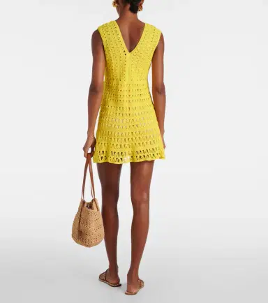Anna Kosturova Bianca cotton crochet minidress | Thumbnail 2
