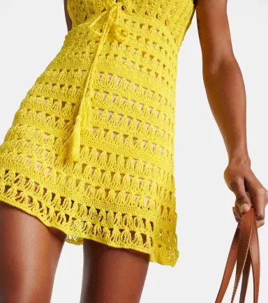 Anna Kosturova Bianca cotton crochet minidress | Thumbnail 5