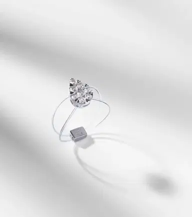 Persée Persée Floating 18kt white gold ring with diamonds | Thumbnail 2