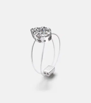 Persée Persée Floating 18kt white gold ring with diamonds | Thumbnail 3