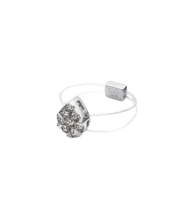 Persée Floating 18kt white gold ring with diamonds