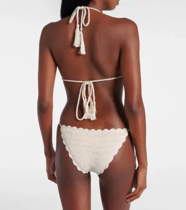 Anna Kosturova Classic crochet cotton bikini bottom | Thumbnail 2