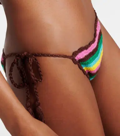 Anna Kosturova Striped crochet bikini bottoms | Thumbnail 2