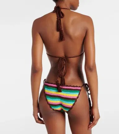 Anna Kosturova Striped crochet bikini bottoms | Thumbnail 3