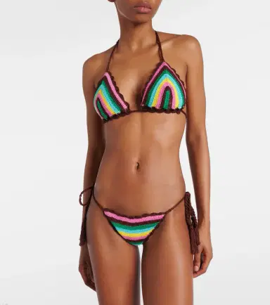 Anna Kosturova Striped crochet bikini bottoms | Thumbnail 4