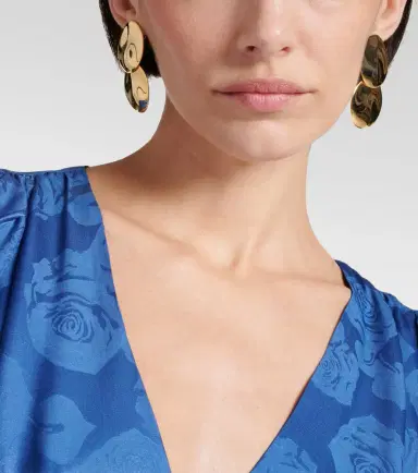 Jennifer Behr Issey 18kt gold-plated drop earrings | Thumbnail 6