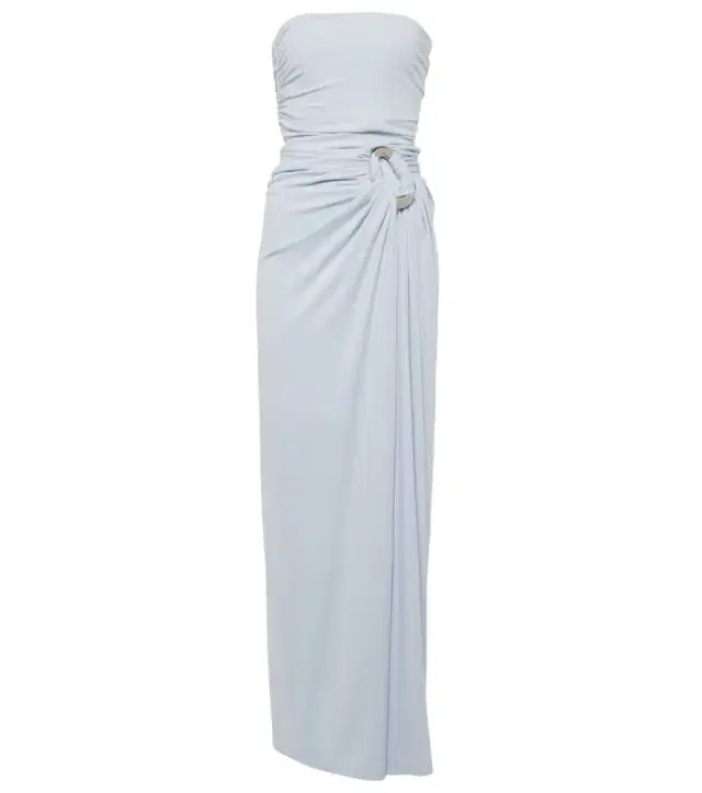 Simkhai Emma draped jersey bustier gown