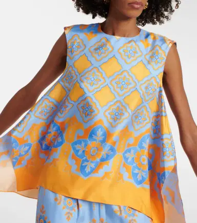La DoubleJ San Carlo printed silk twill top | Thumbnail 2
