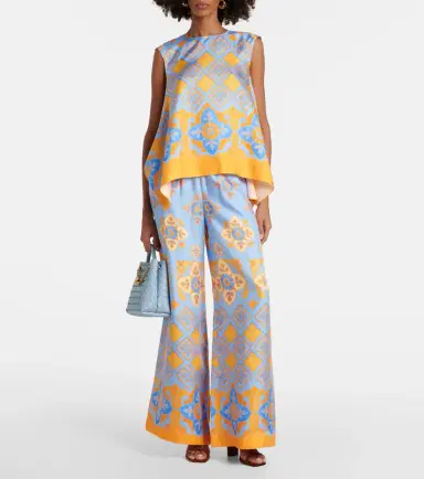 La DoubleJ San Carlo printed silk twill top | Thumbnail 4