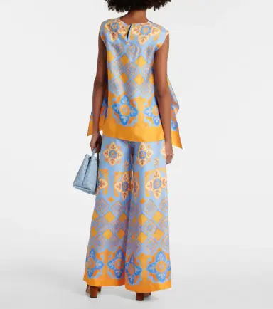 La DoubleJ San Carlo printed silk twill top | Thumbnail 5