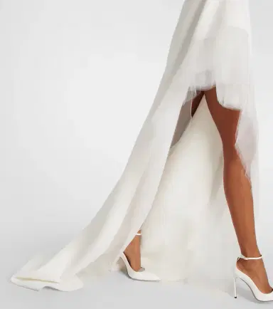 Maticevski Bridal Epitome tulle-trimmed crêpe gown | Thumbnail 2