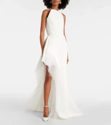 Maticevski Bridal Epitome tulle-trimmed crêpe gown | Thumbnail 4