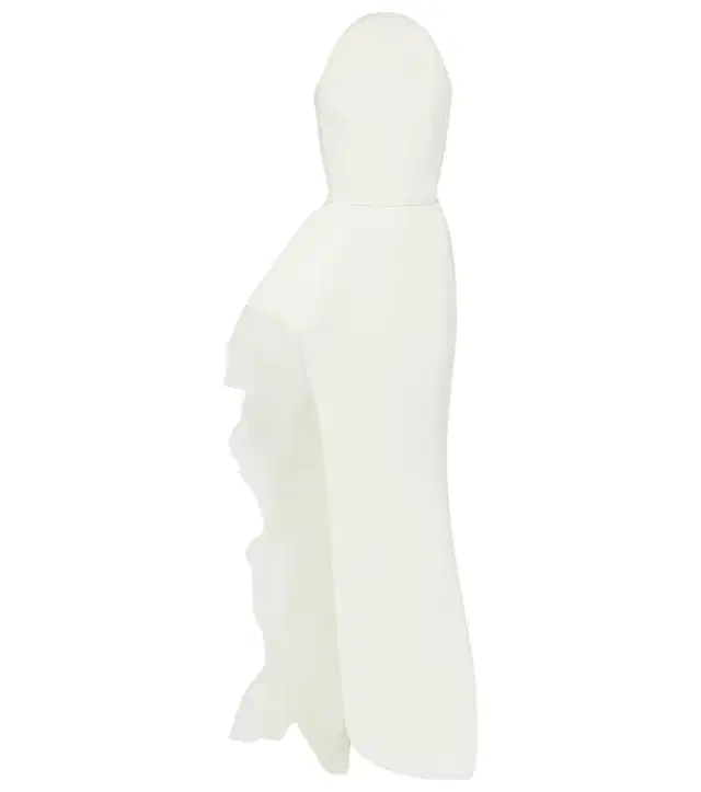 Maticevski Bridal Epitome tulle-trimmed crêpe gown