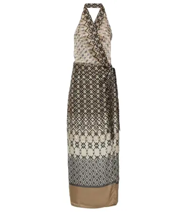 Brunello Cucinelli Printed halterneck silk maxi dress | Thumbnail 1