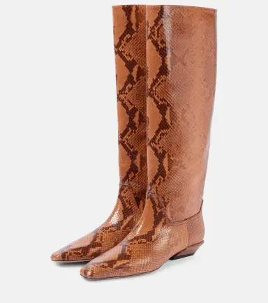 Paris Texas Bettina snake-effect leather knee-high boots | Thumbnail 3