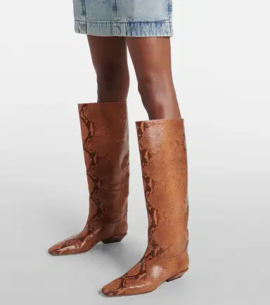 Paris Texas Bettina snake-effect leather knee-high boots | Thumbnail 5