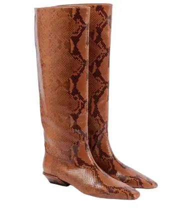 Paris Texas Bettina snake-effect leather knee-high boots | Thumbnail 1
