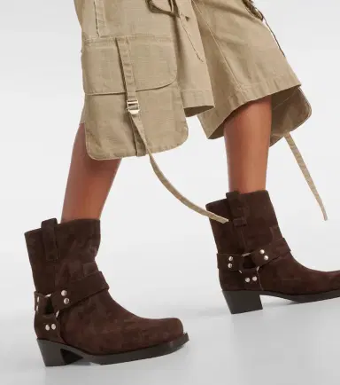 Paris Texas Roxy 45 suede biker boots | Thumbnail 7