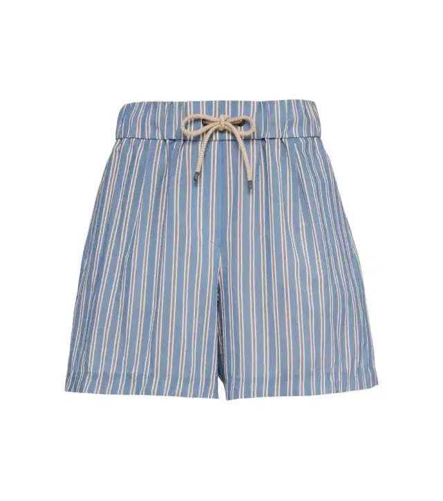 Brunello Cucinelli Striped cotton and silk shorts