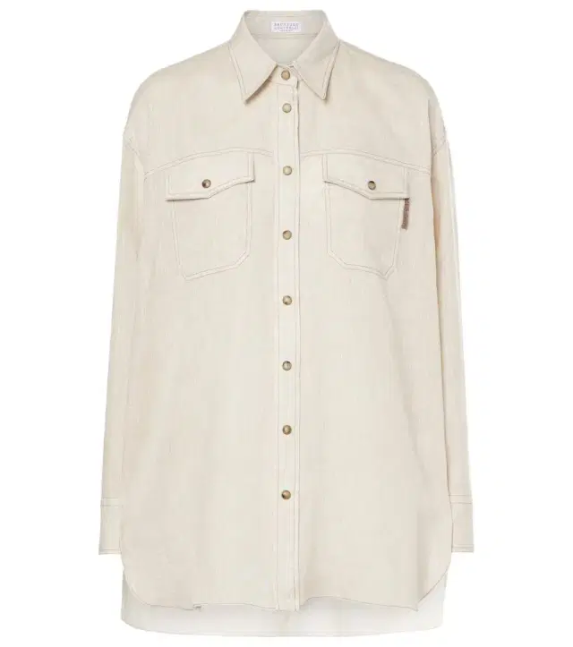 Brunello Cucinelli Oversized linen shirt