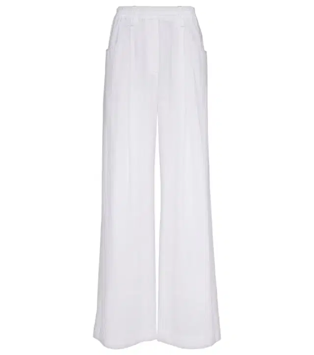 Brunello Cucinelli High-rise cotton wide-leg pants