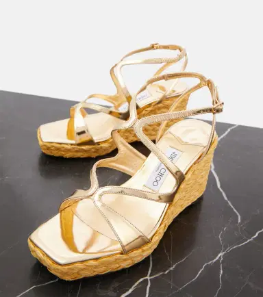 Jimmy Choo Ayla metallic leather espadrille wedges | Thumbnail 2 Jimmy Choo Ayla metallic leather espadrille wedges | Thumbnail 2