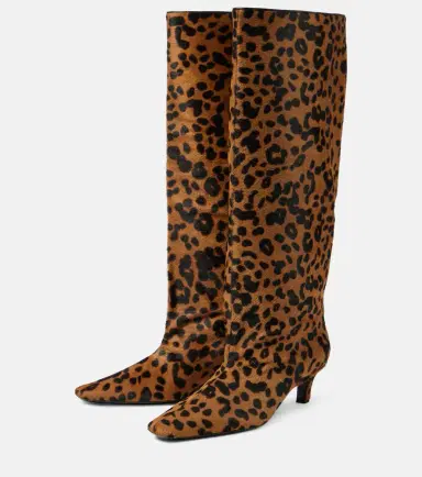 Toteme Wide Shaft calf hair knee-high boots | Thumbnail 3
