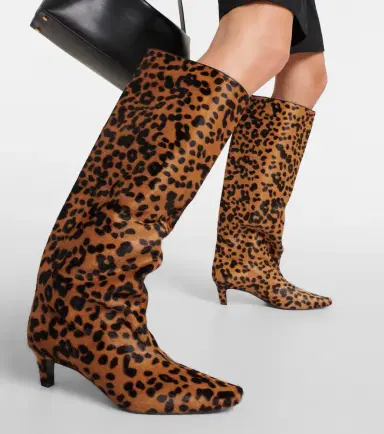 Toteme Wide Shaft calf hair knee-high boots | Thumbnail 5