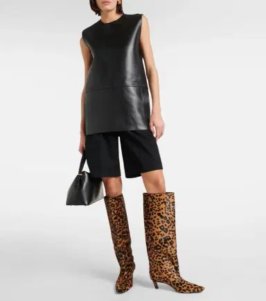 Toteme Wide Shaft calf hair knee-high boots | Thumbnail 6