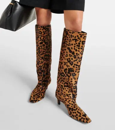 Toteme Wide Shaft calf hair knee-high boots | Thumbnail 7