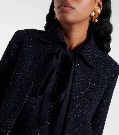 Oscar de la Renta Cotton-blend tweed jacket | Thumbnail 2