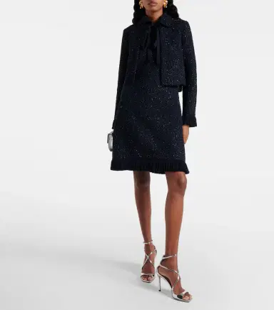 Oscar de la Renta Cotton-blend tweed jacket | Thumbnail 3