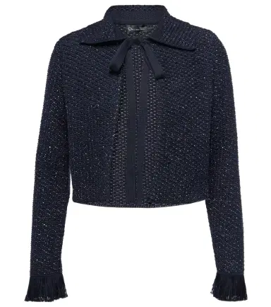 Oscar de la Renta Cotton-blend tweed jacket | Thumbnail 1