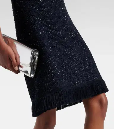 Oscar de la Renta Cotton-blend tweed minidress | Thumbnail 4