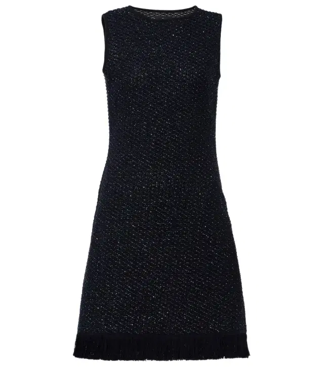 Oscar de la Renta Cotton-blend tweed minidress