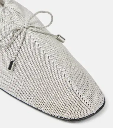 TOTEME Bow-detail crochet flats | Thumbnail 3