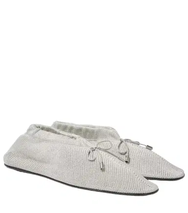 TOTEME Bow-detail crochet flats | Thumbnail 1