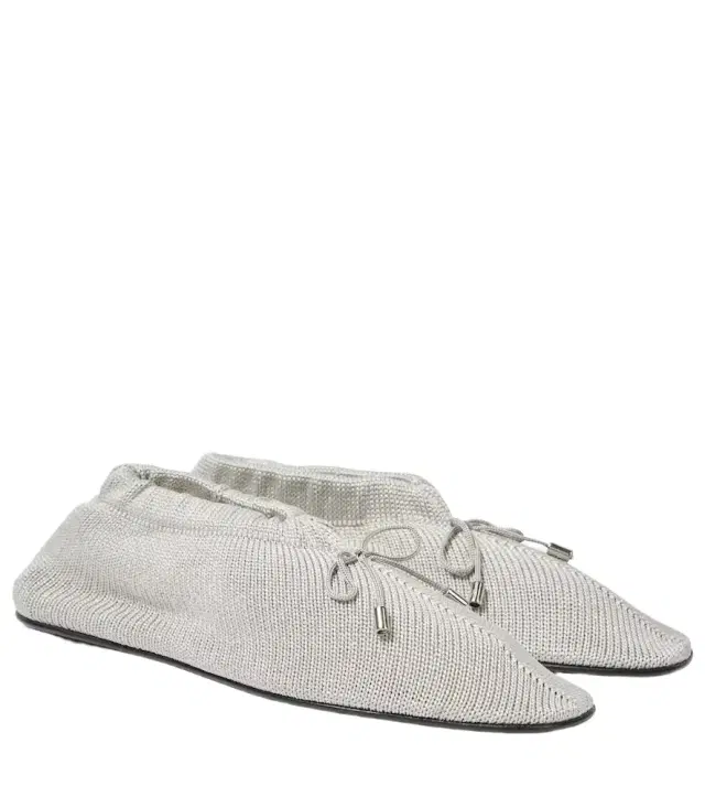 Toteme Bow-detail crochet flats