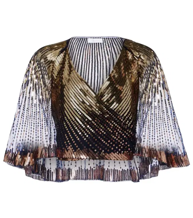 Rabanne Sequined crop top
