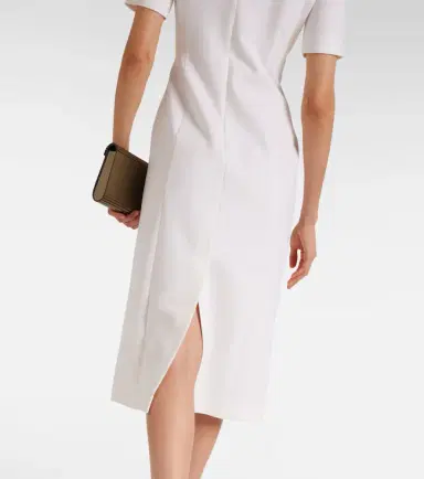 Oscar de la Renta Lace-trimmed wool-blend midi dress | Thumbnail 6