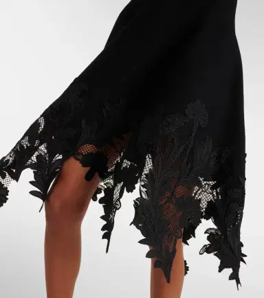 Oscar de la Renta Lace-trimmed knitted minidress | Thumbnail 5