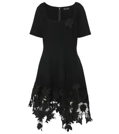 Oscar de la Renta Lace-trimmed knitted minidress | Thumbnail 1