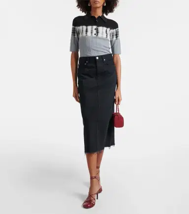 Agolde Della denim midi skirt | Thumbnail 3 Agolde Della denim midi skirt | Thumbnail 3