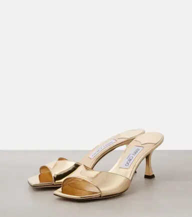 Jimmy Choo Skye 70 metallic leather mules | Thumbnail 4