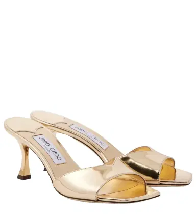Jimmy Choo Skye 70 metallic leather mules | Thumbnail 1