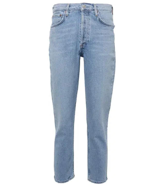 Agolde Riley high-rise cropped slim jeans