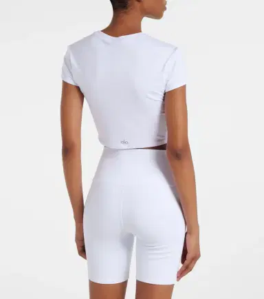Alo Yoga Alosoft cropped jersey T-shirt | Thumbnail 2