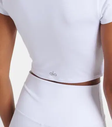 Alo Yoga Alosoft cropped jersey T-shirt | Thumbnail 3