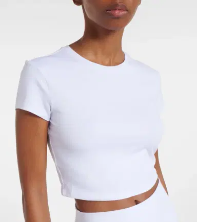 Alo Yoga Alosoft cropped jersey T-shirt | Thumbnail 4