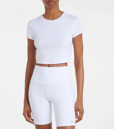 Alo Yoga Alosoft cropped jersey T-shirt | Thumbnail 5